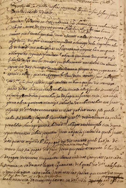 Accordo di taglia tra Joan Antonio Sanna e Antioco della Conpceçion e di Tetuan