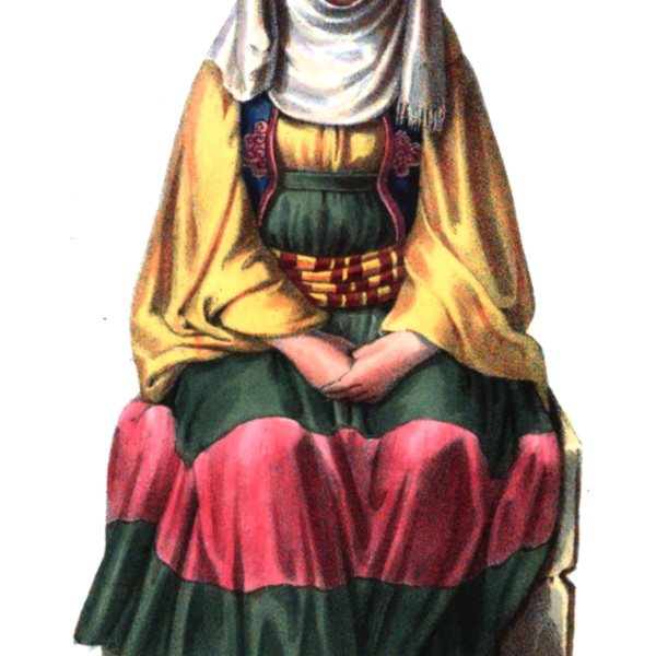 Femme de la Maina, dessineé par le baron de Stackelberg