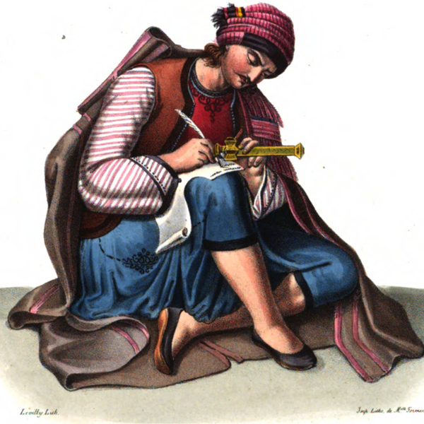 Négociant Grec, dessiné par le baron de Stackelberg.